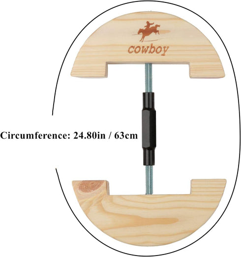 Cowboy Hat Stretcher,Small Size 6 1/2 to 9 1/2-Colourful Adjustable Buckle Heavy Duty (Small, Black)...