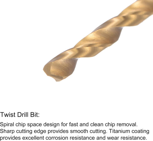 uxcell 5-40 UNC Straight Flute Thread Tap and 2.6mm Twist Drill Bit Set, Titanium Plated 6542 High Speed Steel Drilling Bit Machine Threading Tap...