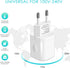 European Travel Plug Adapter Charger for iPhone Samsung Android Phone,International Power Adaptor with 2 Charger Port USB, EU Wall Charging Block ...