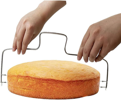 Baking Adjustable 2-Wire Layer Cake Cutter Leveler, Stainless Steel, 13.3-Inches x 6.7-Inches...