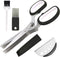 Styleonme Scissors Herb, Sharp Heavy Scissors for Cutting, Chopping and Cooking Fresh Garden Herbs, 5 Stainless Steel Blades and Stripper, Vanilla...