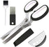 Styleonme Scissors Herb, Sharp Heavy Scissors for Cutting, Chopping and Cooking Fresh Garden Herbs, 5 Stainless Steel Blades and Stripper, Vanilla...