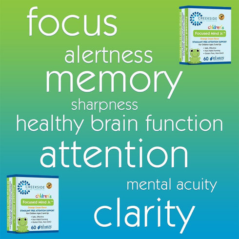 Focused Mind Jr., Focus and Memory Support for Children, Pediatrician Formulated, Stimulant Free Attention Support with Inositol, DMAE, Sugar-Free...