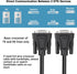 DTech 10ft DB9 to DB9 RS232 Serial Cable Male to Male Simple Null Modem Cord Cross TX RX line 2 Pin Crossed Without Handshake for Computer Data Co...