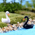 2Pcs Resin Couple Swan Model DIY Miniature Landscape Garden Bonsai Ornaments Outdoor Statues Garden Sculptures and Statues...