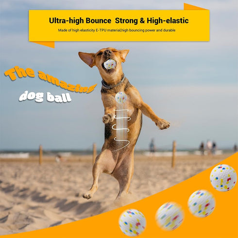 Dog Balls Toys for Aggressive Chewers, Indestructible Bouncy Floating Balls for Dogs to Fetch, Durable Solid Rubber Ball for Training (2 PCS)...