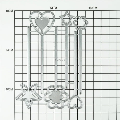 Birthday Insert Card Star Heart Die Cuts for Card Making, Paper Embossing Metal Cutting Dies Kit Templates, Storage Pockets Supplies, Photo Frame ...