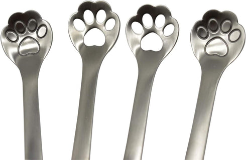 Maydahui 6PCS Cat Paw Spoon Hollow Out Coffee Spoons 5.8 inch 18/10?304 ?Stainless Steel Teaspoon for Dessert Ice-cream Stirring Home Kitchen Rest...