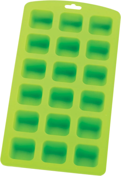 HIC Kitchen Silicone 18-Hole Ice Tray, Non-Stick, Makes 18 Square Cubes...