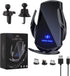 Wireless Car Charger Car Phone Holder Mount Wireless Charging 15W Fast Charging Auto Clamping Car Charger Phone Mount Phone Holder fit for All And...
