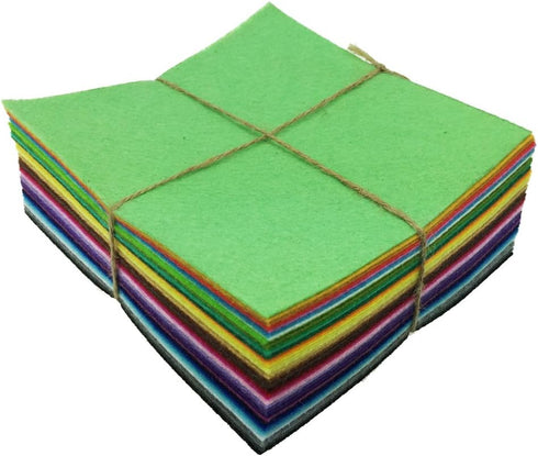 flic-flac 42pcs 8"x8“ (20x20cm) Felt Fabric Sheet Assorted Color Felt Pack DIY Craft Squares Nonwoven...