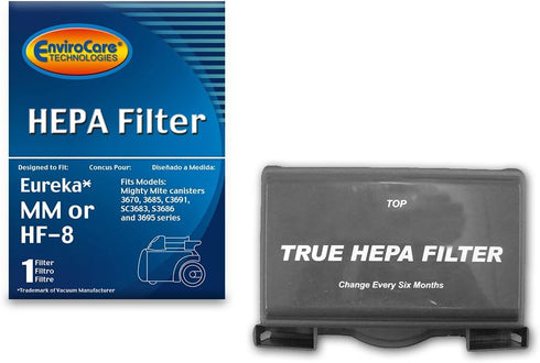 EnviroCare Replacement HEPA Vacuum Cleaner Filter for Eureka Sanitaire HF-8 MM Mighty Mite Pet Lover, 60666B, 60666A, 60666-6, EUR 60295-6 (Packag...