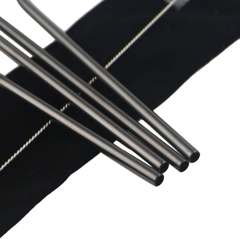 Gugrida Metal Straws Stainless Steel Straws 8.5" Drinking Straws Reusable 4 Set - Ultra Long Muti Color-Cleaning Brush for 20/30 Oz for Trail Tumb...
