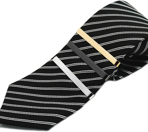 3PCS Classic Tie clip/Simple Business Men Tie Clip Set Gold Silver Black Tie Pins Hundreds of Tie bar Set,Wedding Tie clip...
