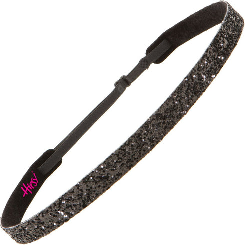 Hipsy Women's Adjustable NO SLIP Bling Glitter Headband Mixed Pack (Black/White/Gunmetal)...
