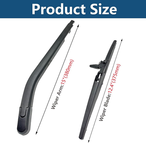 Rear Wiper Arm Blade Set Replacement for Toyota 4Runner 2003-2009, Rear Windshield Wiper for Back Windshield Window - 8524235020, 8524235021, 8529...