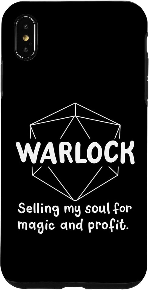 iPhone XS Max Warlock Funny Character Joke Roleplaying Games RPG Gamer Case...