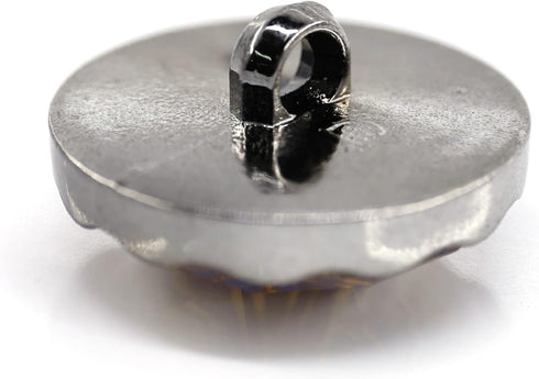 20 pcs Golden Texture Blue Layer Beveled Cut Clear Resin Cover Sewing Shank Buttons for Coats -25mm -1"...