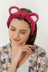 Skincare Headbands for Women Girls for Washing Face Purple Bear Ears Animal Head band for Face Washing Cute Spa Makeup Shower Hairband Kawaii Soft...