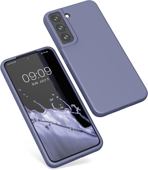 kwmobile Case Compatible with Samsung Galaxy S22 Case - TPU Silicone Phone Cover with Soft Finish - Matte Lavender Grey...