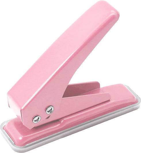 Single Hole Puncher Handheld 1/4 Inches Hole Punch, 20 Sheet Paper Punch Capacity Metal Hole Puncher with Skid-Resistant Base for Paper, Chipboard...