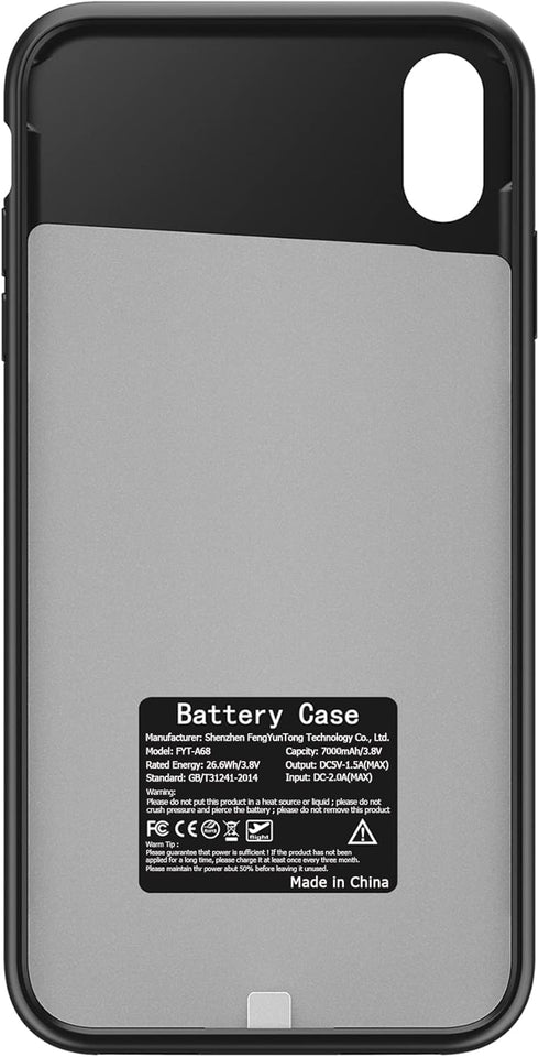 Battery Case for iPhone X/XS, 7000mAh Slim Portable Rechargeable Protective Battery Pack Cover Power Bank Charging Case Compatible with iPhone X/X...