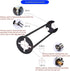 Basin Wrench, Set 7 Sizes Universal Under Sink Plumbers Multifunctional Carbon Steel Faucet, Four-claw Hexagon for Kitchen Bathroom (2 PCS), BS-00...