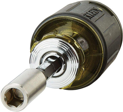 Klein Tools 32308 Multi-bit Stubby Screwdriver, Impact Rated 8-in-1 Adjustable Magnetic Tool with Phillips, Slotted, Square and Nut Driver...