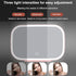 Car sun visor vanity mirror is rechargeable, with 3 light modes of adjustable touch control LED car mirror, suitable for daily use in all car trav...