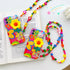 Lanyard Case Compatible with iPhone 13 Pro Max Case,Crossbody case with Strap and Wrist Band Kickstand, Unique Cute Kawaii Colorful Painting Flowe...