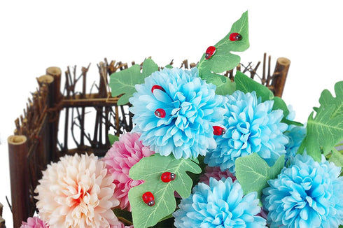 Dong Huang 200pcs Mini Fake Ladybug Model Figurine, Miniature Self-Adhesive Wooden Ladybugs Stickers, Micro Landscape Decor for Home Fairy Garden ...