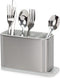 Joseph Joseph Surface Kitchen Sink Cutlery drainer, Utensil cutlery and kitchen gadgets holder with draining base, kitchen storage, Stainless Stee...