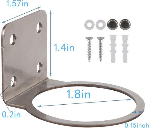 7" Capacity Rain Gauge Stainless Steel Fence Mounting Bracket with Rain Gauge Replacement Tube Glass for Outdoor Garden Yard Home, Lip Design, Bes...