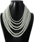 Kalse 8 Layers Strand Simulated Pearl Strand Bib Pendant Choker Chain Necklace...