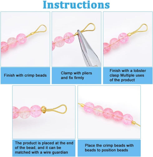 PH PandaHall Crimp Tube Beads, 3000 Pcs 1.5mm 2mm 2.5mm Brass Tube Crimp End Spacer Beads Cord End Caps Loose Stopper Bead for Earring Necklace Pe...