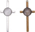PH PandaHall 16pcs Cross Pendant Trays Photo Charms Bezel Settings and 16pcs Glass Cabochon Dome Tiles Clear Cameo Memorial Photo Pendant for Bouq...