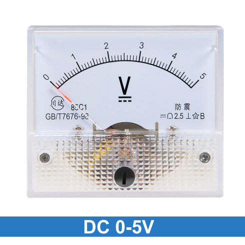 uxcell DC 0-5V Analog Panel Voltage Gauge Volt Meter 85C1 2.5% Error...