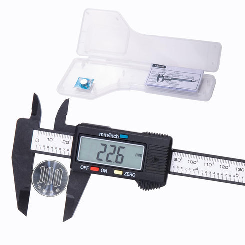 Digital Caliper 0-6"Measuring Tool, Micrometer Caliper with Auto-Off Feature, Interchangeable between inches and millimeters for jewelry measureme...
