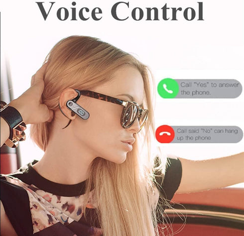 Bluetooth Headset Wireless Bluetooth Earpiece Single Ear Voice Control Answer Earphones for cell phone computer Laptop Driver Trucker...