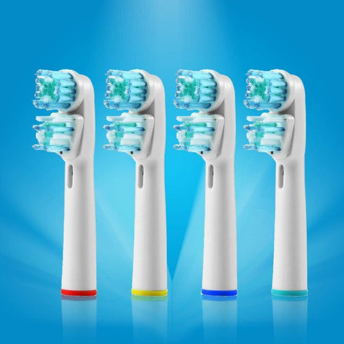 Replacement Brush Heads Compatible with Oral-B-Braun– Dual Clean - Pack of 4 Generic Electric Toothbrush Replacement Heads...