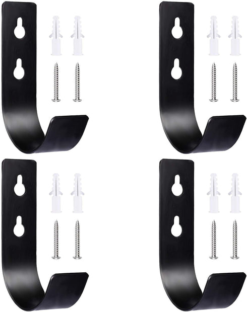 LUTER 4pcs Pool Pole Hanger, Pool Hook Accessories Multifunctional Metal Pool Pole Hanger Pool Pole Hook for Fence, Wall, Hanging Equipment, Pool...