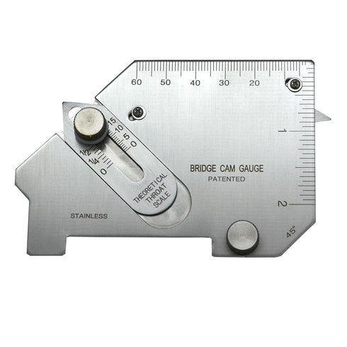 RIVERWELD Bridge Cam Gage Test Ulnar Welding Inspection Gauge Checks Depth of Undercut and Pitting Fillet Weld Throat Size and Length Angle of Pre...