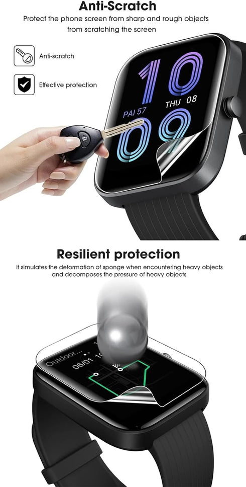5Pcs Hydrogel Screen Protector for Amazfit Band 7 1.47" Smartwatch Soft HD Clear TPU Film Touch Sensitive, Self-Healing, Anti-Scratch, Ultra-Thin,...