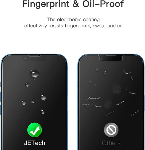 JETech Full Coverage Screen Protector for iPhone 13 Pro Max 6.7-Inch, 9H Tempered Glass Film Case-Friendly, HD Clear, 3-Pack...