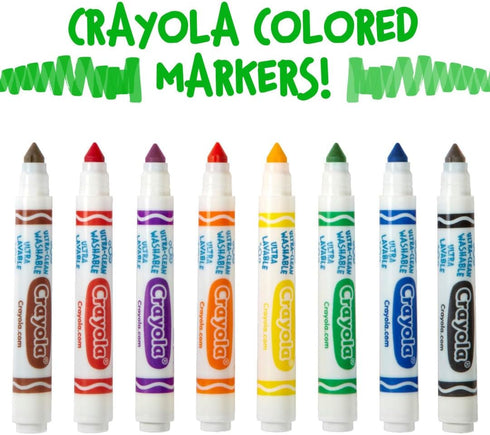 Crayola Washable Markers - Green (12ct), Kids Broad Line Markers, Bulk Markers for Classrooms & Teachers...