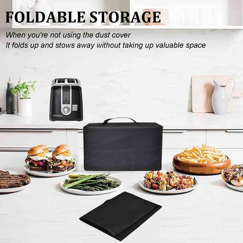 Toaster Cover Waterproof Heat-Resistant Dust-proof Cover Case 2-Slice Toaster Protective Sleeve with Convenient Handle for BLACK+DECKER 2-Slice To...