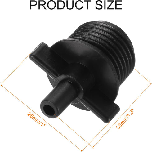 uxcell Barb Drip Pipe Connector 1/2 BSPF Male Thread 4/7mm Hose Fitting for Garden Agricultural Irrigation System, Plastic 30pcs...