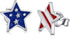 Silver USA American Flag Earrings - S925 Patriotic Stud Earrings Fourth of July Independence Day Jewelry Gifts for Women(Star1)...