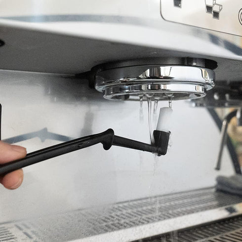 Coffee Machine Cleaning Set,1Piece Coffee Machine Brush with Spoon and 1 Piece 58mm Stainless Steel Backflush Insert, Metal Blind Filter for Espre...
