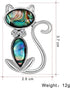 Cat Brooch Pins for Women Fashion Scarf Buckle Alloy Rhinestone Animal Brooch...